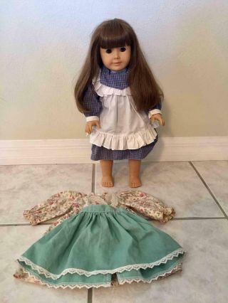Vintage Pleasant Company American Girl Samantha Doll W/ Play Dress & Pinafore