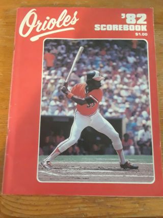 1982 Baltimore Orioles Vs.  Boston Red Sox Program - Wade Boggs Mlb Debut