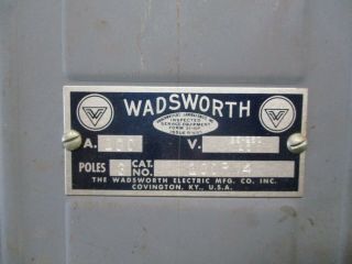 Vintage Wadsworth Fuse Box 3