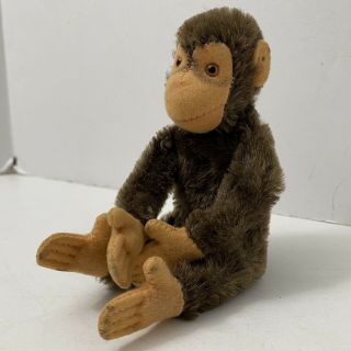 Vintage 4 3/4” Steiff Jocko Mohair Stuffed Animal Monkey