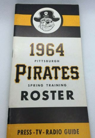 1964 Pittsburgh Pirates Baseball Spring Roster & Schedule