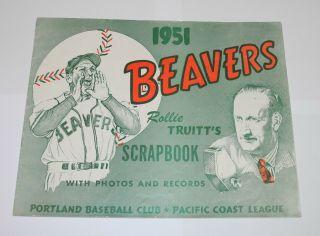 1951 Baseball Portland Beavers Pacific Coast League Scrapbook Program Schedule