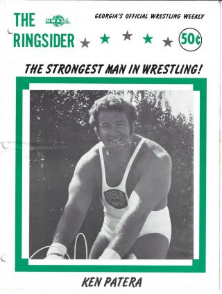 The Ringsider 1975 Georgia Championship Wrestling Ken Patera,  Mr.  Wrestling Ii