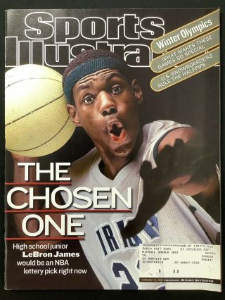 Lebron James Sports Illustrated 2/18/02 Cavaliers Heat Lakers Rookie Cover Roy