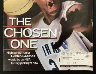 LeBron James Sports Illustrated 2/18/02 Cavaliers Heat Lakers Rookie Cover ROY 3