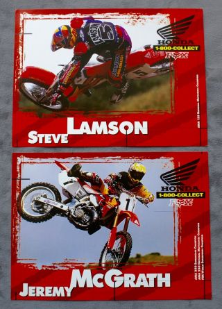 Jeremy Mcgrath Steve Lamson Team Honda Vintage Motocross Fox Supercross Mx Ama