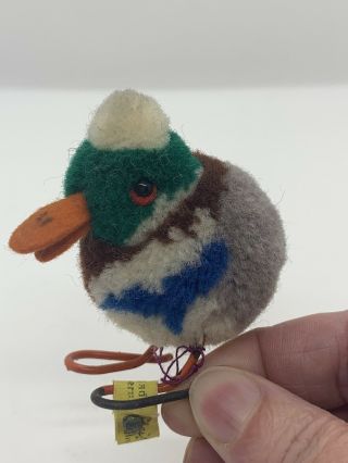 Vintage German Steiff Wool Pom Pom Bird Figure Duck