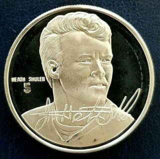 Heath Shuler Nfl Troy Ounce.  999 Fine Silver Coin Medallion Highland /coa