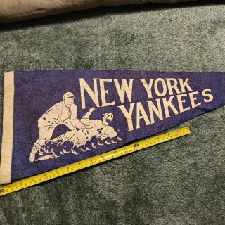 Vintage York Yankees Felt Pennant