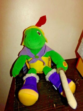 Franklin The Turtle My Very Own Green Knight Talking Doll 5 Phrases 15 " Plush.