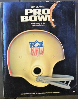 Pre Superbowl January 16 1966 East Vs.  West Nfl Pro Bowl Program Ex