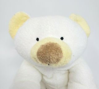Ty Pluffies 2002 Baby White & Yellow Cloud Teddy Bear Stuffed Animal Plush Toy