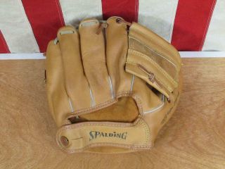 Vintage 1970s Spalding Leather Baseball Glove Mitt 42 - 287 Model Softball