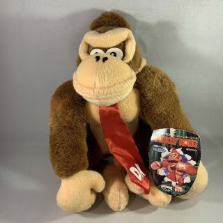 Mario Donkey Kong Plush Toy Doll Donkey Kong 1995 Banpresto 9” Rare