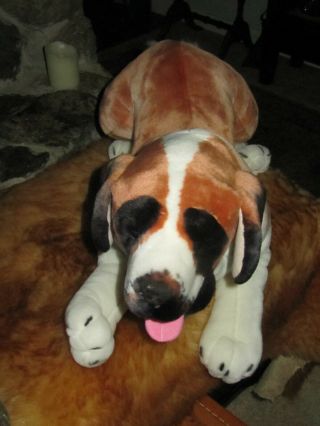 Large St.  Bernard Plush Dog Best Made Toys 30 "