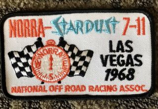 Wow Vintage Nos 1968 Norra - Stardust Auto Racing Patch Las Vegas 7 - 11