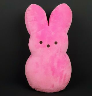 Peeps Bright Pink Bunny Rabbit 17 " Bean Bag Bottom Plush 2015 Just Born Inc