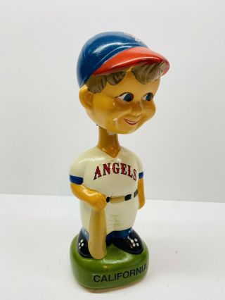 Vintage California Angels Baseball Ceramic Bobblehead 8 " Tall