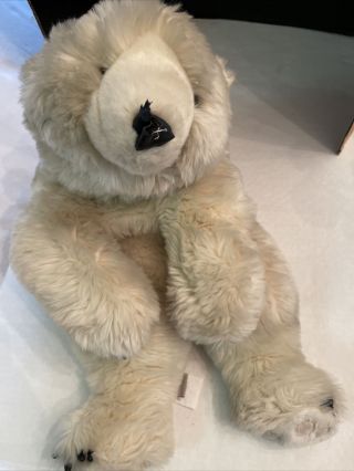 Polar Bear Stuffed Toy Hug Rug Bearskin 26 " Plush Ditz Weighted Beanie Therapy