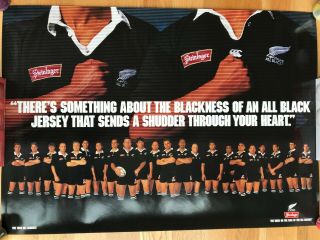 Four Vintage 1996 Zealand Posters - All Blacks Rugby,  Steinlager Beer -