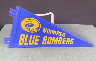 Vintage Cfl Winnipeg Blue Bombers Rare Canadian Football League Pennant Plastic