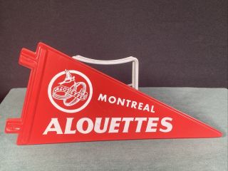 Vintage Cfl Montreal Alouettes Rare Canadian Football League Pennant Plastic