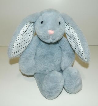 Manhattan Toy Gray Bunny Rabbit Polka Dot Ears Soft Plush Stuffed Animal Friend