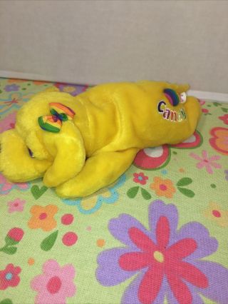 Vguc - Vintage - 8” 1998 Lisa Frank Candy Puppy Dog Bean Bag Plush Stuffed Yellow