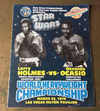 1979 Larry Holmes Vs Osvaldo Ocasio World Heavyweight Championship Program C2