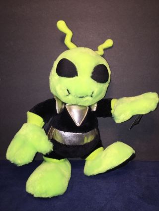 Vtg Nanco Martian Alien Little Green Man Plush Toy 12” 1997 Antennas Big Eyes
