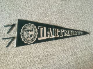 Vintage Dartmouth Ivy League College Felt Pennant Circa 1940 