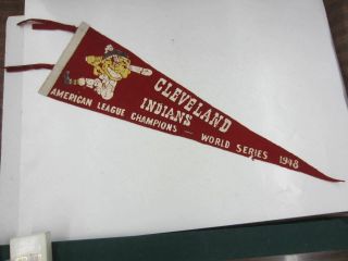 Vintage 1948 Cleveland Indians American League Champions World Series Pennant