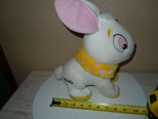 Neopets 2008 Jakks Cybunny 10 " White Yellow Pink Dots Rabbit Rare Plush