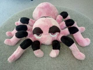 Suki Netty Large Spider Soft Plush Toy Tarantula Lil Peepers In Pink And Black