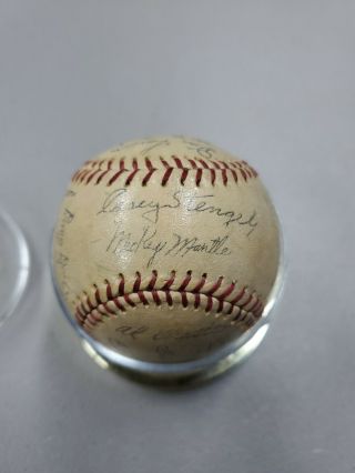 York Yankees 1950s Facsimile Signed Baseball Mickey Mantle Sweet Spot Hof 