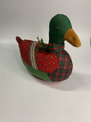 Rare Christmas Vintage Duck Plush Stuffed Animal Plush