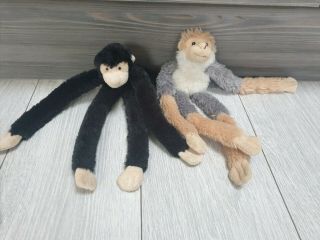2 X Keel Toys Long Limbs Brown Monkey Chimpanzee Chimp Plush Soft Toy
