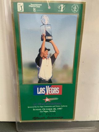 1997 Tiger Woods Las Vegas Invitational Tournament Ticket Rare