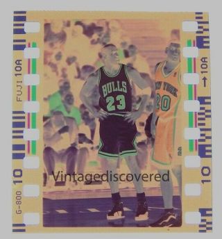 Michael Jordan Chicago Bulls 1990 ' s 35mm Color Negative Photo 2