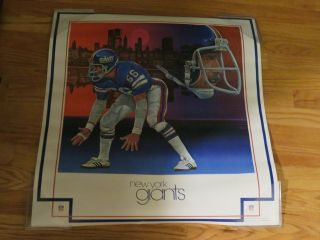 1979 York Giants National Football League Nfl Drawing Poster