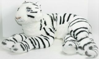 Ikea Onskad White Siberian Snow Tiger Large 26 " Stuffed Animal Plush No Tags