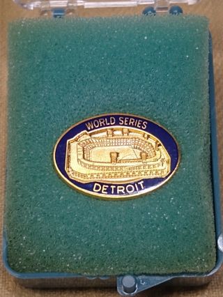 1984 Detroit Tigers World Series Press Pin Balfour