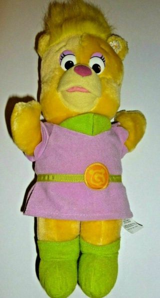 Disney Fisher Price Sunni Gummi Bear Doll Plush Toy Stuffed Animal 1985