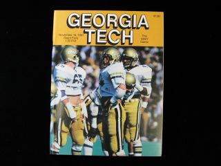 November 14,  1981 Georgia Tech Vs Navy College Football Official Program Ex - Mt/nm