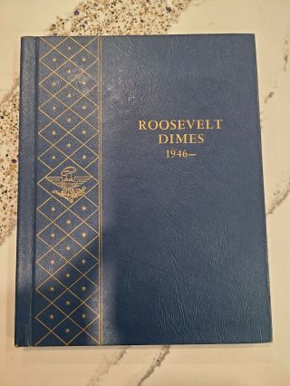 1946 - 1964 P D S Roosevelt Dime Complete Set 48 Coins Whitman Album (needs 54 - S)