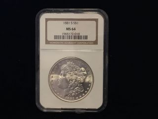 1881 S Ngc Ms 64 Morgan Silver Dollar