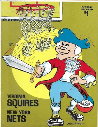 1973 - 74 Virginia Squires York Nets Aba Basketball Program George Gervin Dr J