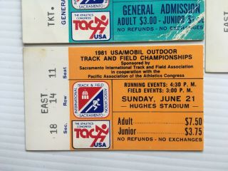 Carl Lewis Gold Medal 1981 USA Outdoor Track and Field Championships Ticket Stub 3
