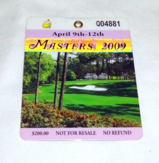 2009 Masters Badge - Tournament Won By Angel Cabrera