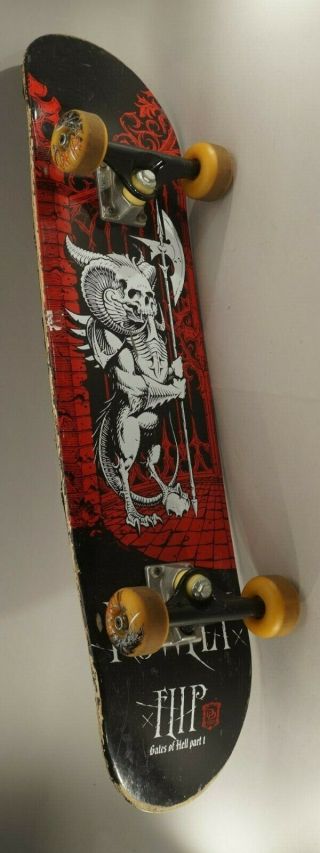 Vintage Rowley Flip Gates Of Hell Part 1 Skateboard 31 " Long